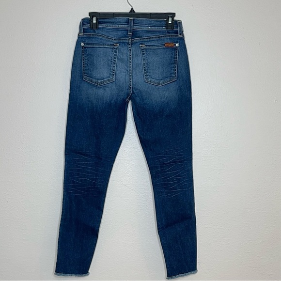 7 FOR ALL MANKIND The Ankle Skinny Mid Rise Skinny Leg Jeans Sz 28 - Picture 2 of 13